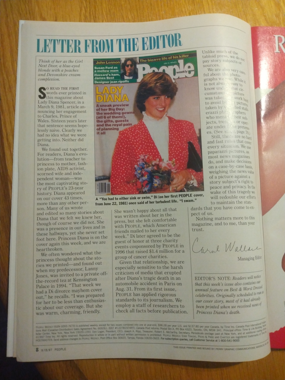 PEOPLE Magazine Princess Diana Monochrome Edition - Picture 10 of 14